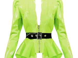 Slim fit latex jacket