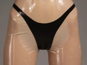Latex Slogan Thongs