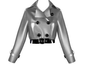 Heavy latex trench coat