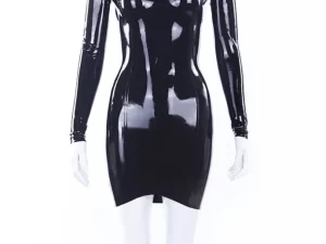 T Latex Mini Dress