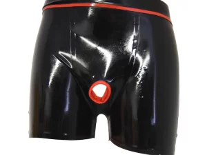 Latex O-ring With Front Opening Shorts