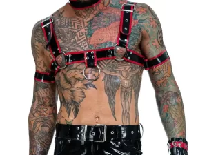 Latex Hollow O-Ring Chest Harness