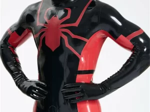 Mand Red Venom-Man?? Kattedragt af gummi