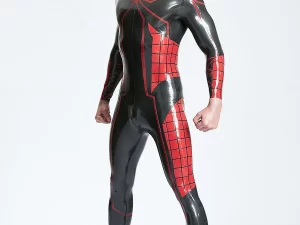 Male Tangled Web Back Zip Catsuit