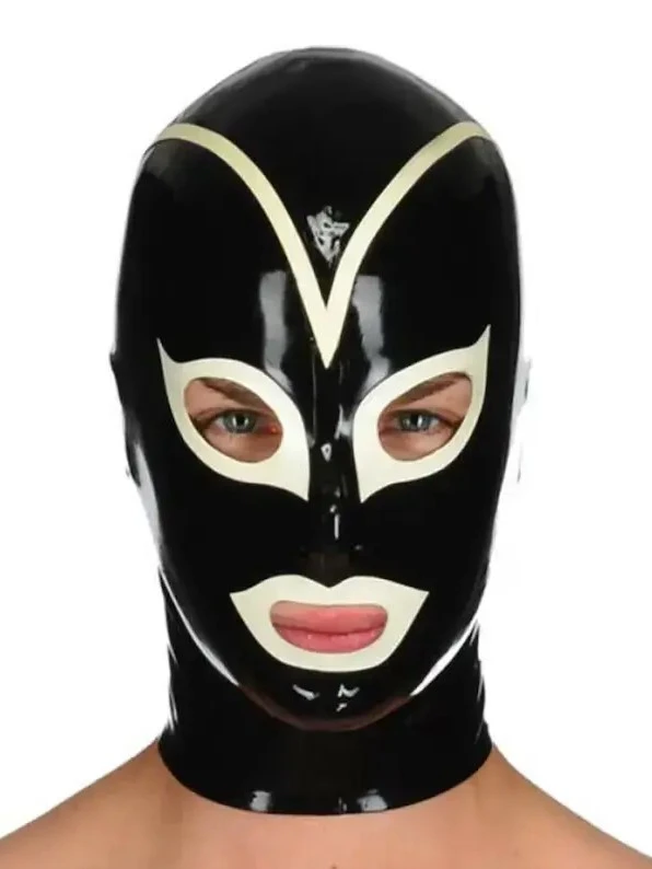 thumbnail image 2 of Latex Hood With Back Zipper – Unisex Adult Mask, 0.4mm, For Parties & Costumes 2 of 12
