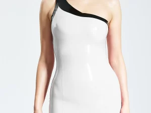 Latex Micro Asymmetric Party Dress