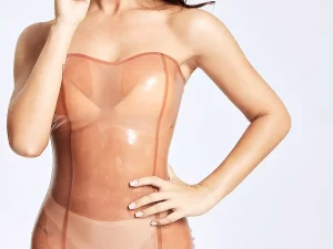 Latex Simple Tube Top Mini Kjole