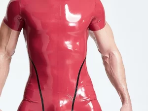 Latex kortærmet surfsuit uden krave til mænd