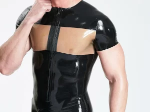 Latex Male Windows Short-Sleeved & Short-Legged Surfsuit