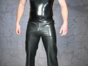 Latex Pewter Jeans