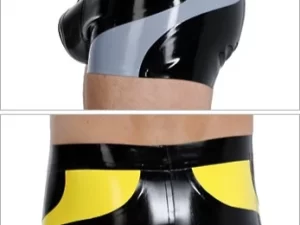 Latex shorts met een kleine tailleband