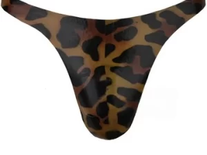 Latex Cheetah print pouch