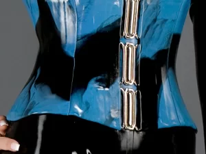 Latex Marbled 3 Buckle Corset