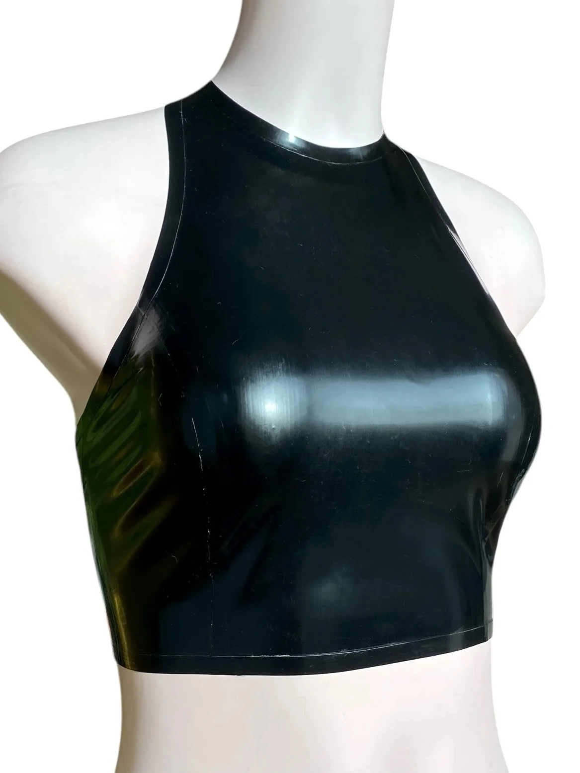Latex Shiny Mint Green Tank Top for Summer