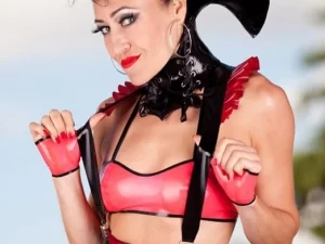 Latex Bijou Bandeau Top