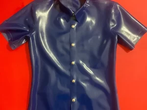 Latex Mens Slim Fit Snap Front Shirt