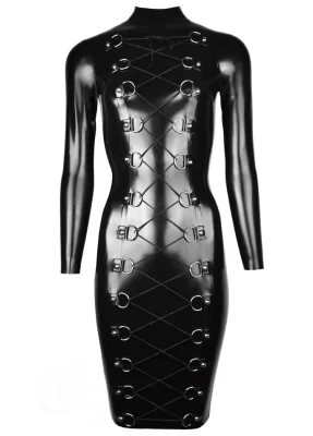 Latex Domina laced dress