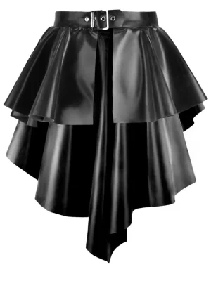 Latex Fall hem peplum skirt/belt