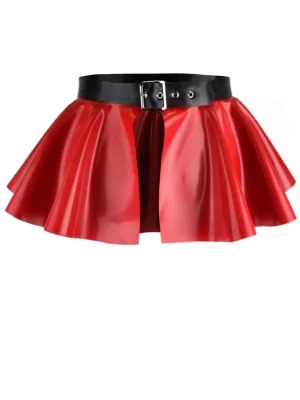 Latex Buckle peplum belt