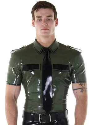 Latex Rubber Uniform Shirt
