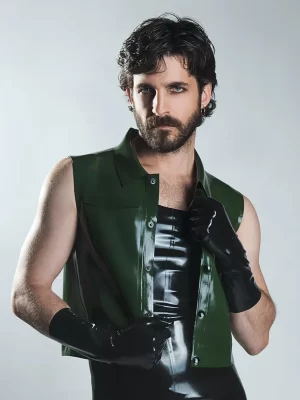 Latex Lemmy sleeveless jacket