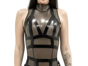 Latex Strap Harness Top and Bottom Set