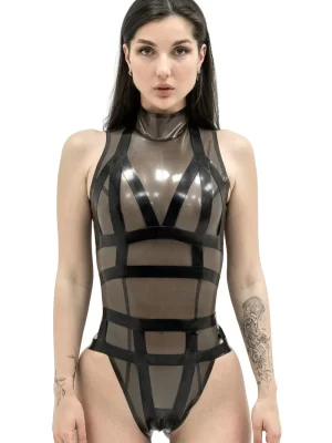 Latex Strap Harness Top and Bottom Set
