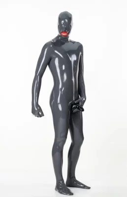 Latex Mens Express Pass 2-Condoms + Penis Sheath Catsuit