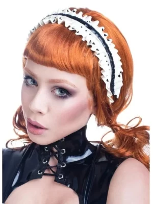 Latex Narcissistic Love Rubber Maid Frilled Headband