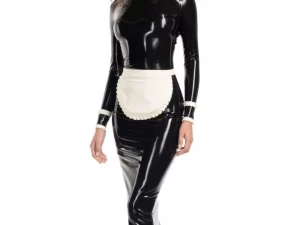 Latex Governess Maid's Rubber Uniform Dress