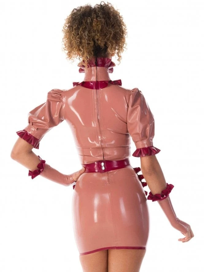 Latex Maid Roleplay Two Piece Rubber Uniform Dress Latex Maid Roleplay Two Piece Rubber Uniform Dress