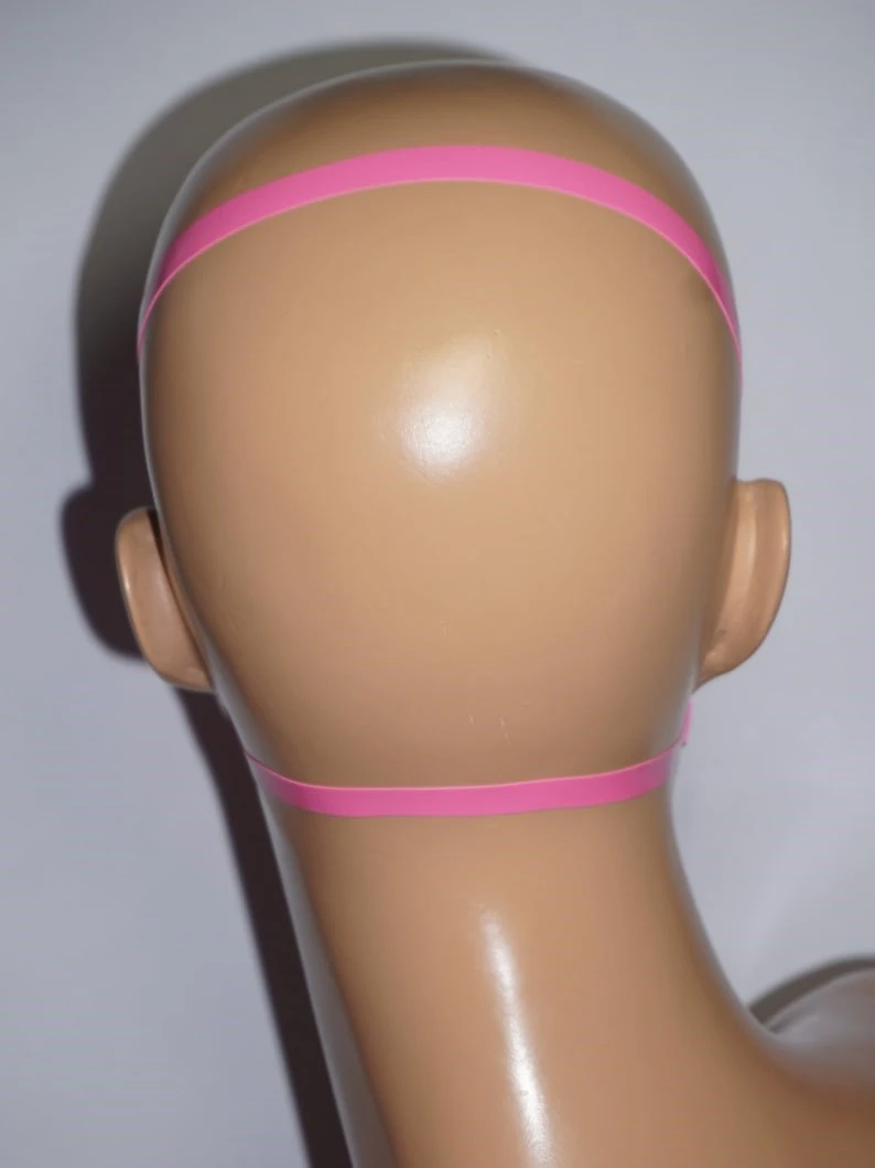 Latex Halfmask Two Slim Straps Over Ears and Neck Latex Halfmask Two Slim Straps Over Ears and Neck