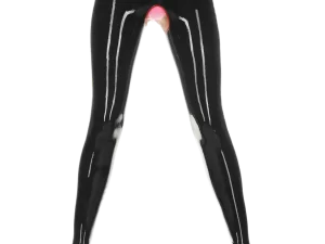 Latex Black Crotch Open Porn Legging