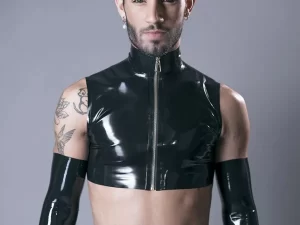 Latex coltrui crop top