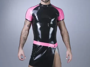 Paréo court en latex avec ouverture sur le côté