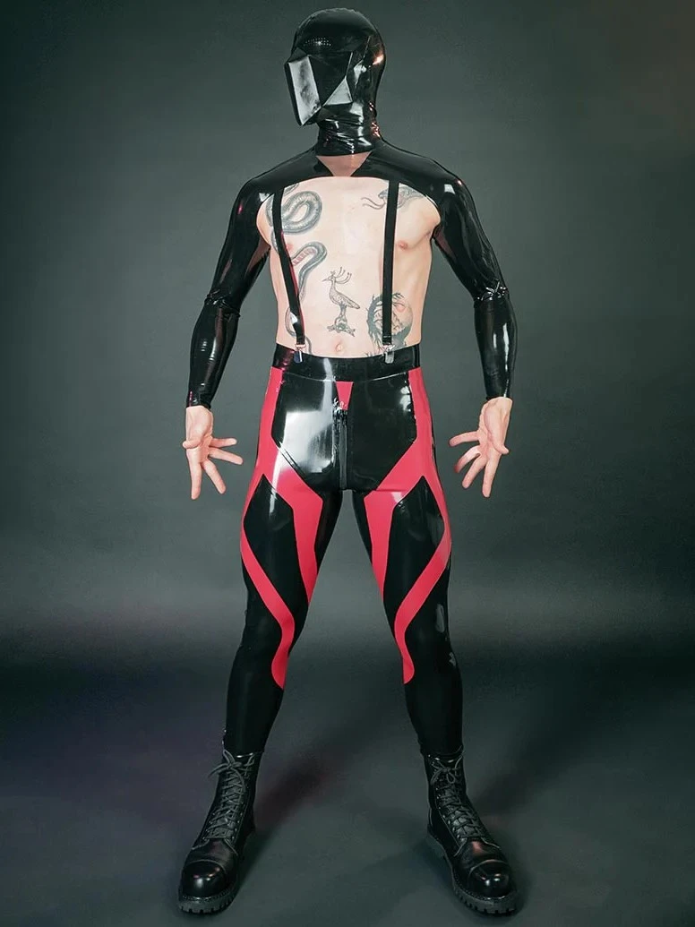 Latex Short Pareo With Opening At The Side