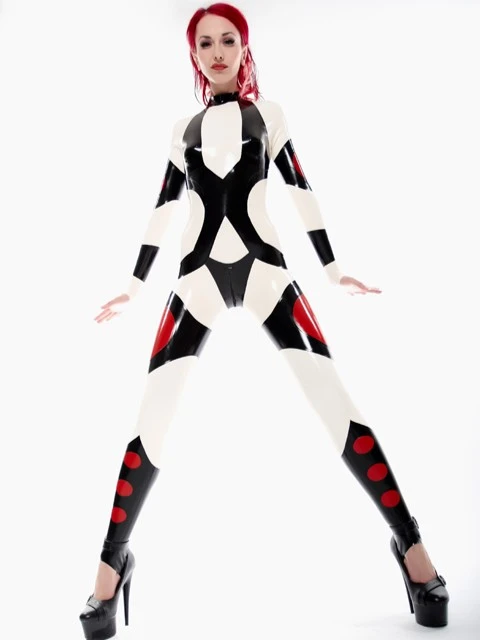 Latex Supergirl Multi-color Catsuit