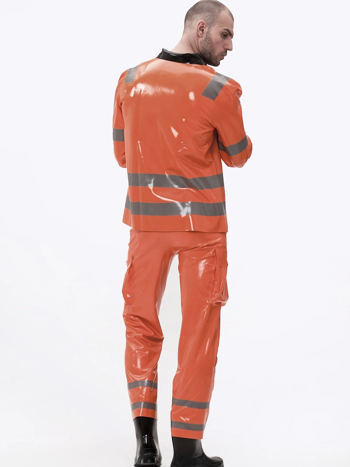 Latex Male Fireman Style Uniform Jacket Latex Male Fireman Style Uniform Jacket