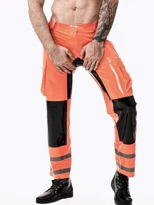 Latex Male Fireman Style Uniform Pants