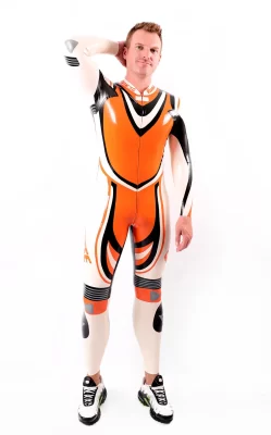 Male Latex Trackster MotoGP Style Suit