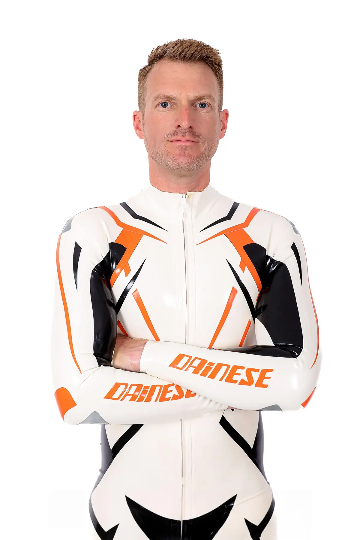 Male Latex MotoGP Branded Biker Style Catsuit