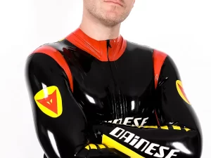 Male Latex MotoGP Branded Biker Style Catsuit