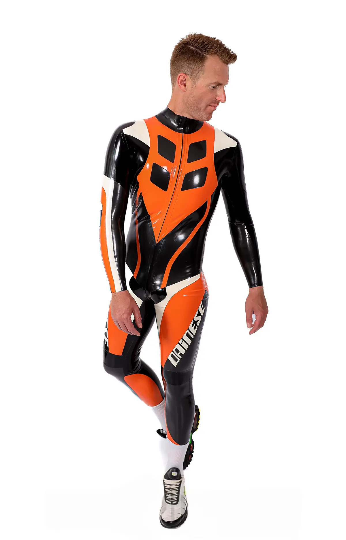 Male Latex Speedster MotoGP Style Motorcycle Suit Male Latex Speedster MotoGP Style Motorcycle Suit