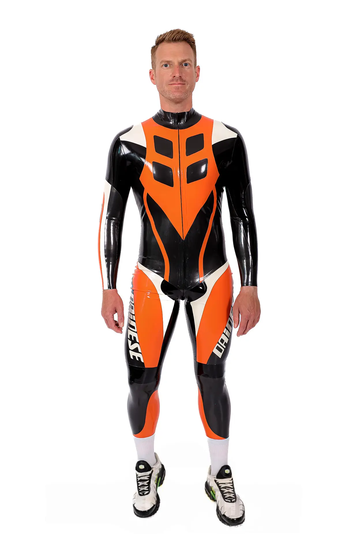 Male Latex Speedster MotoGP Style Motorcycle Suit Male Latex Speedster MotoGP Style Motorcycle Suit