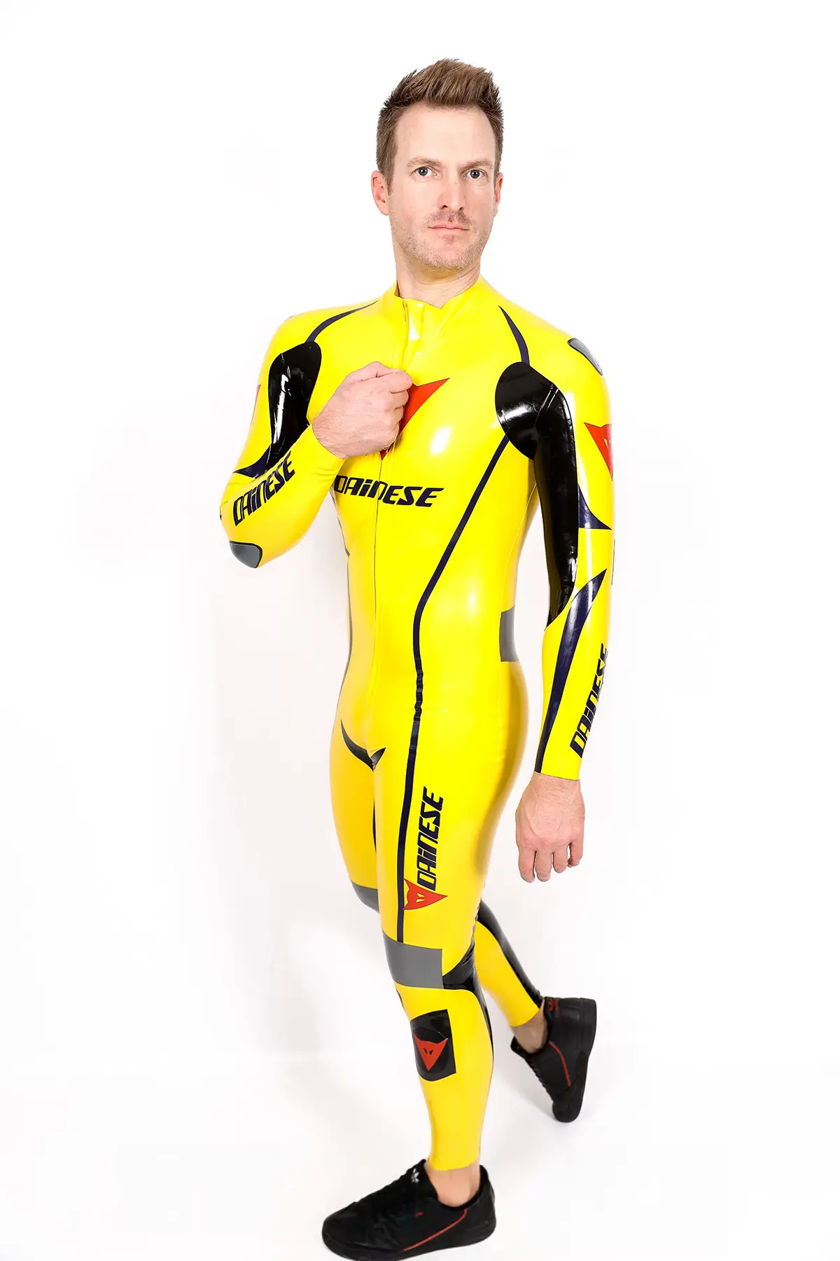 Male Latex Brand Name Motorcycle Style Latex Catsuit Male Latex Brand Name Motorcycle Style Latex Catsuit