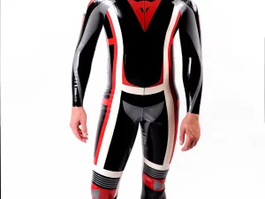 Male Latex Classic Moto Suit