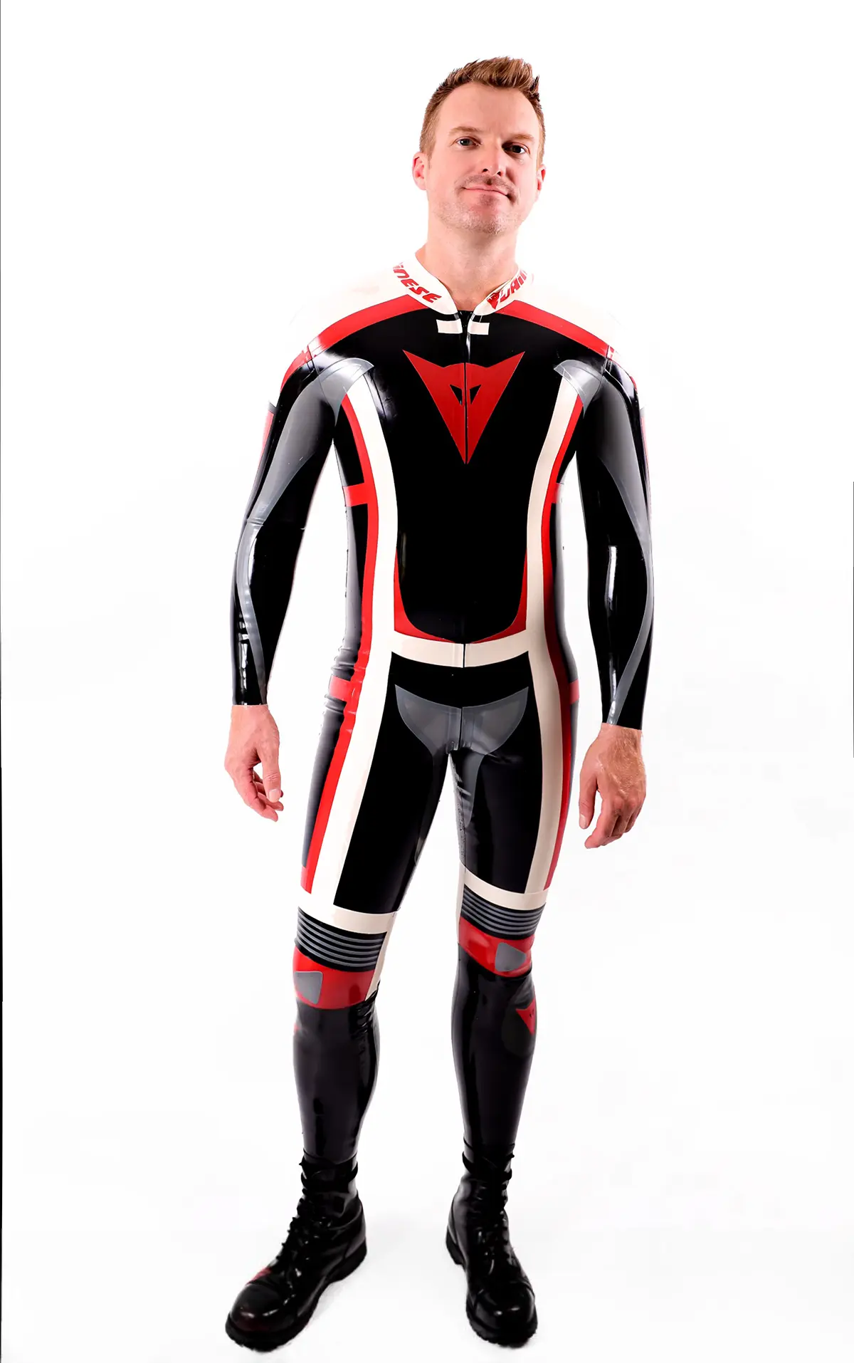 Male Latex Brand Name Motorcycle Style Latex Catsuit Male Latex Brand Name Motorcycle Style Latex Catsuit