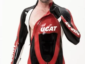 Мужской латексный мотокостюм MotoPro