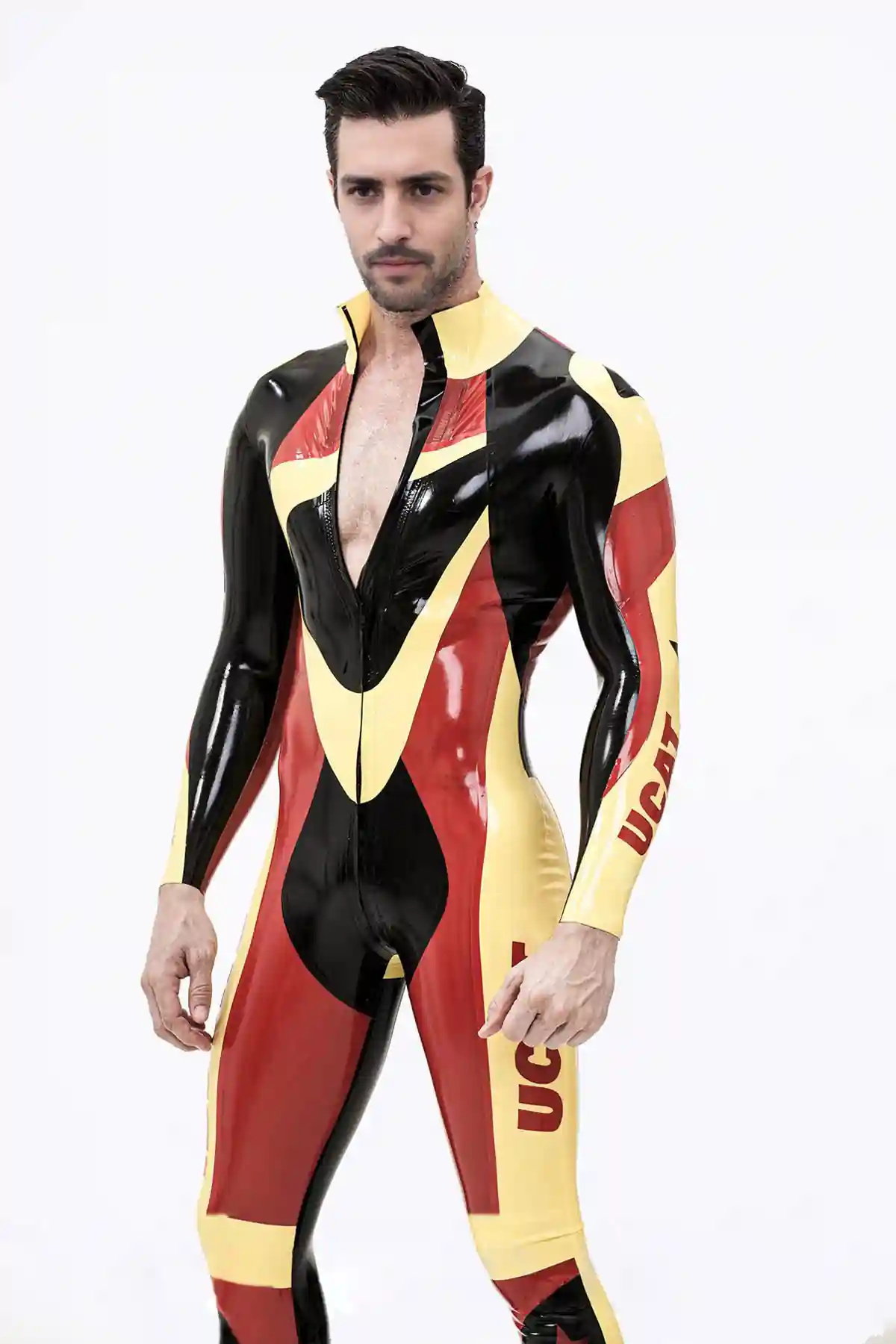 Male Latex Trackster MotoGP Style Suit