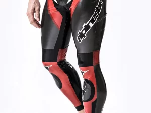 Male Latex Motorcycle Branding Pants
